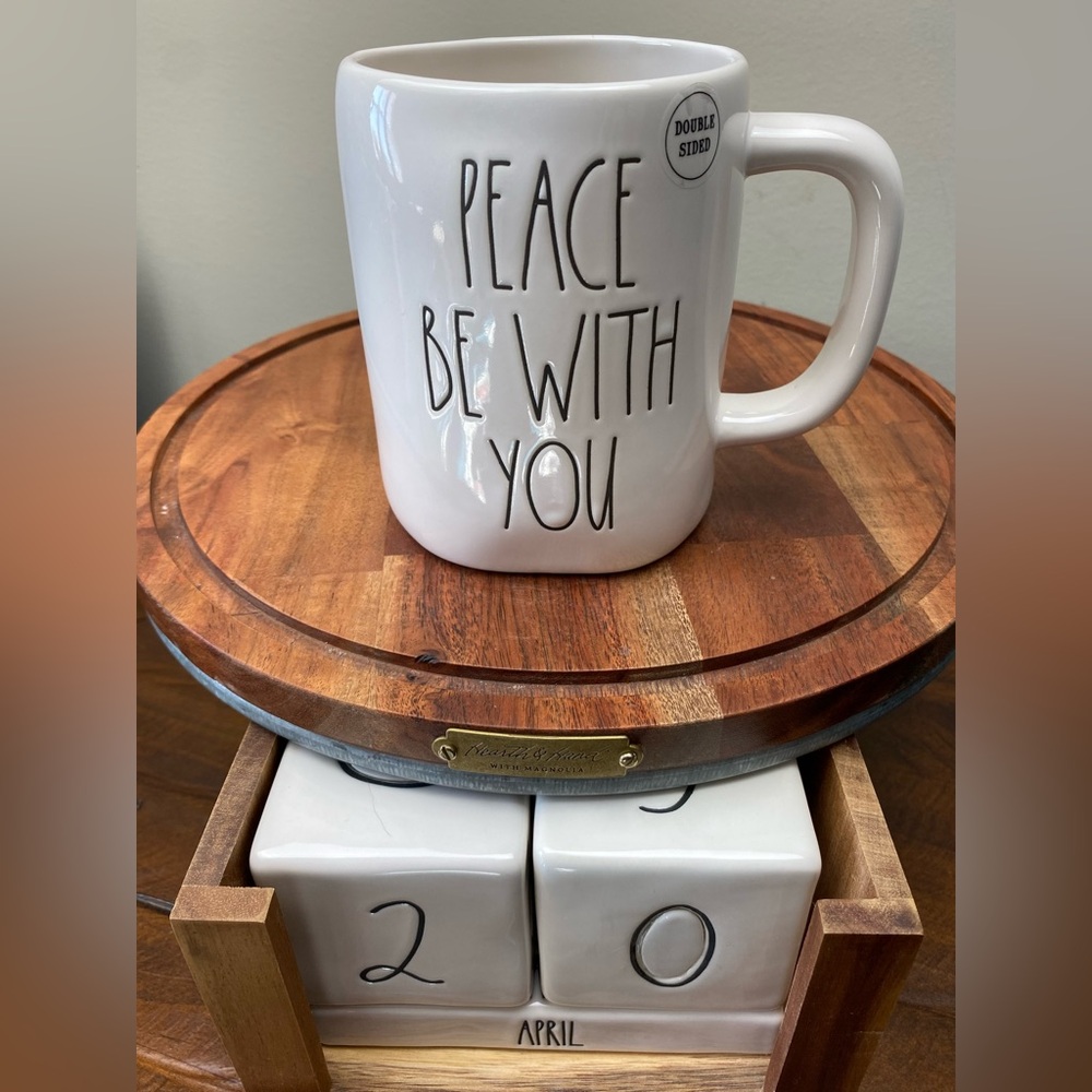 Rae Dunn PEACE BE WITH YOU mug - Picture 3 of 6